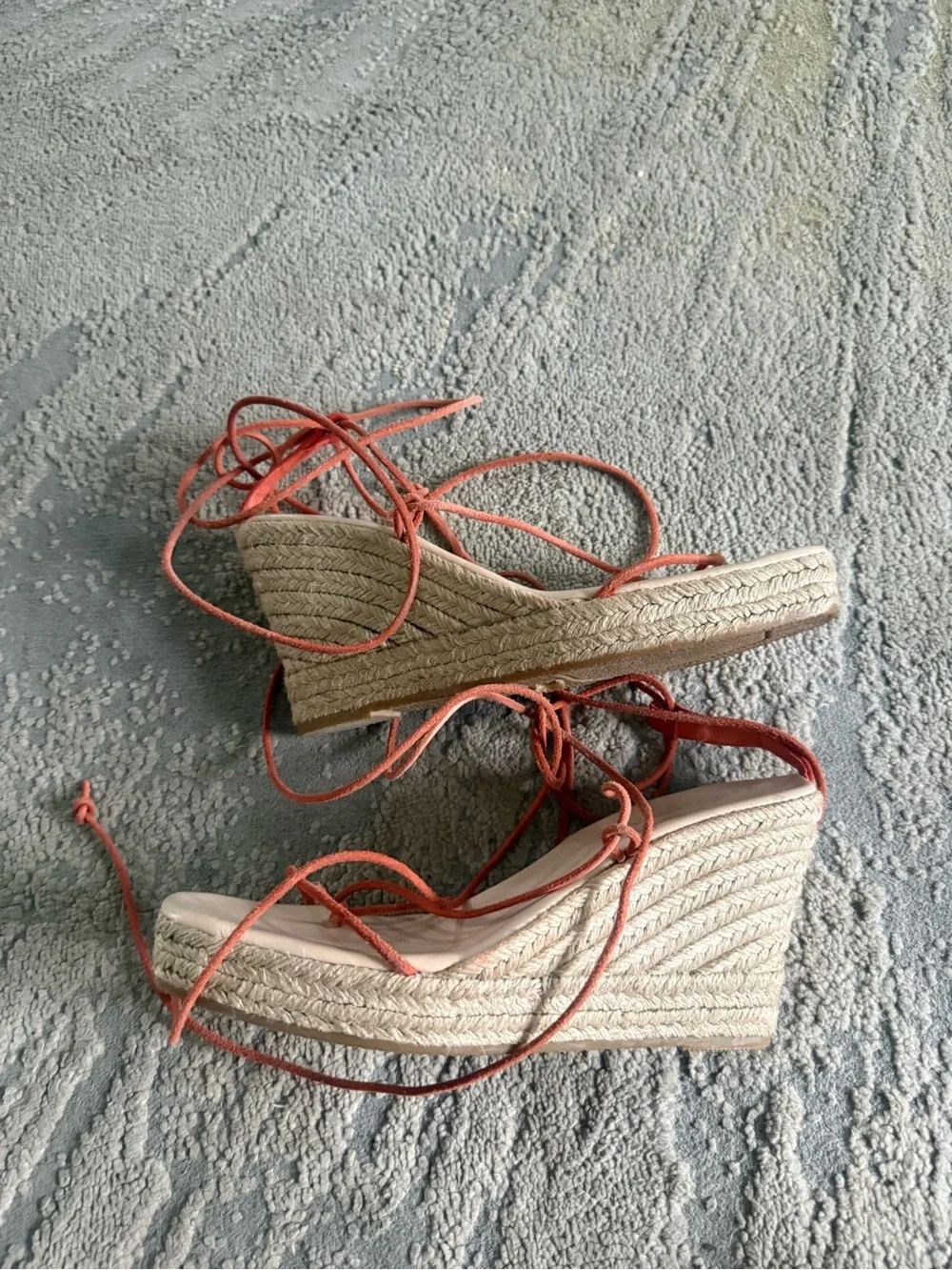 Jeffrey Campbell CORAL Ankle Tie Espadrille Wedge sandals  40 / 9.5